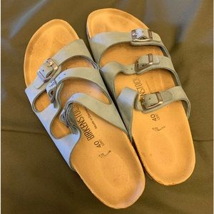 Birkenstock Florida Light Blue Nubuck Sandals